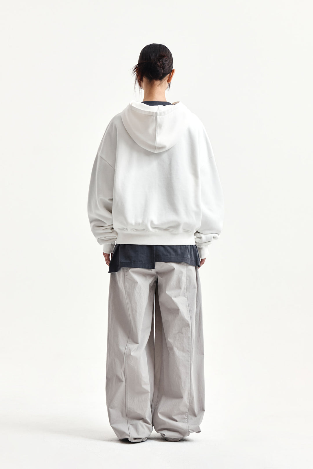 Matin Kim Graffiti Logo Zip Hoodie — White