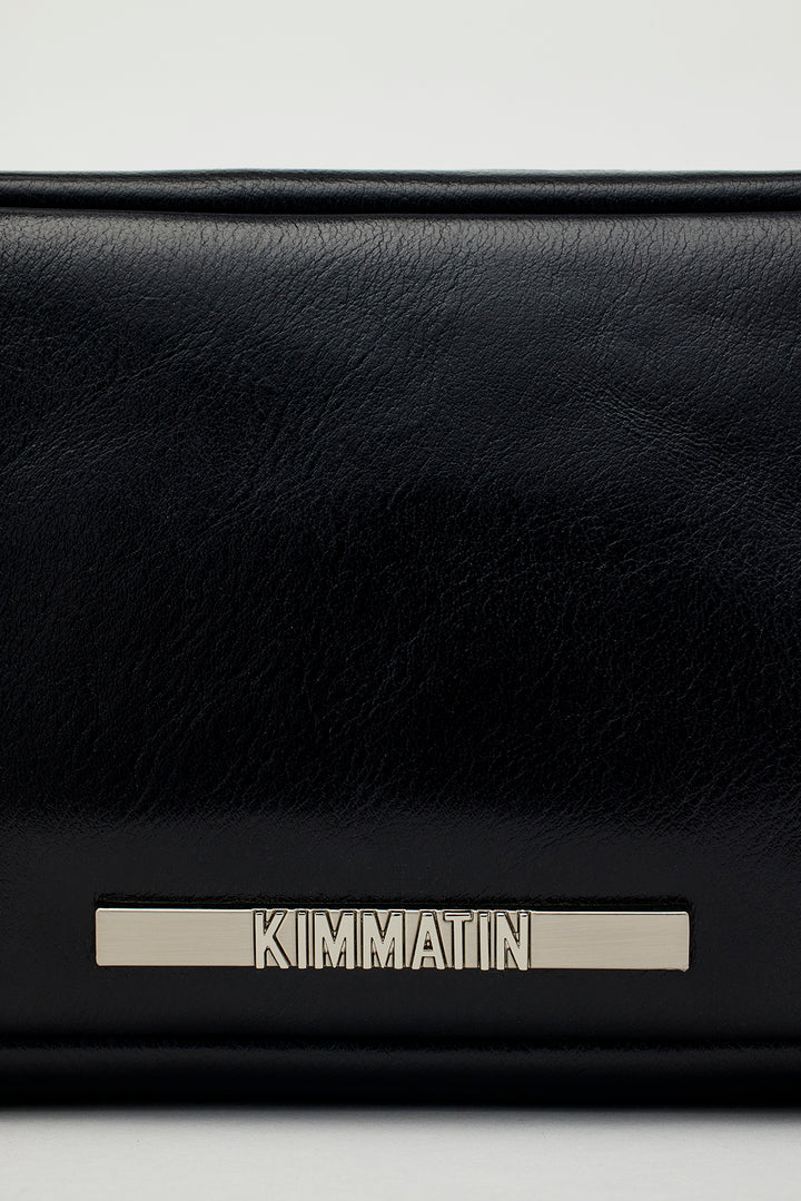 KIMMATIN Cowhide Leather Baguette Bag — Black