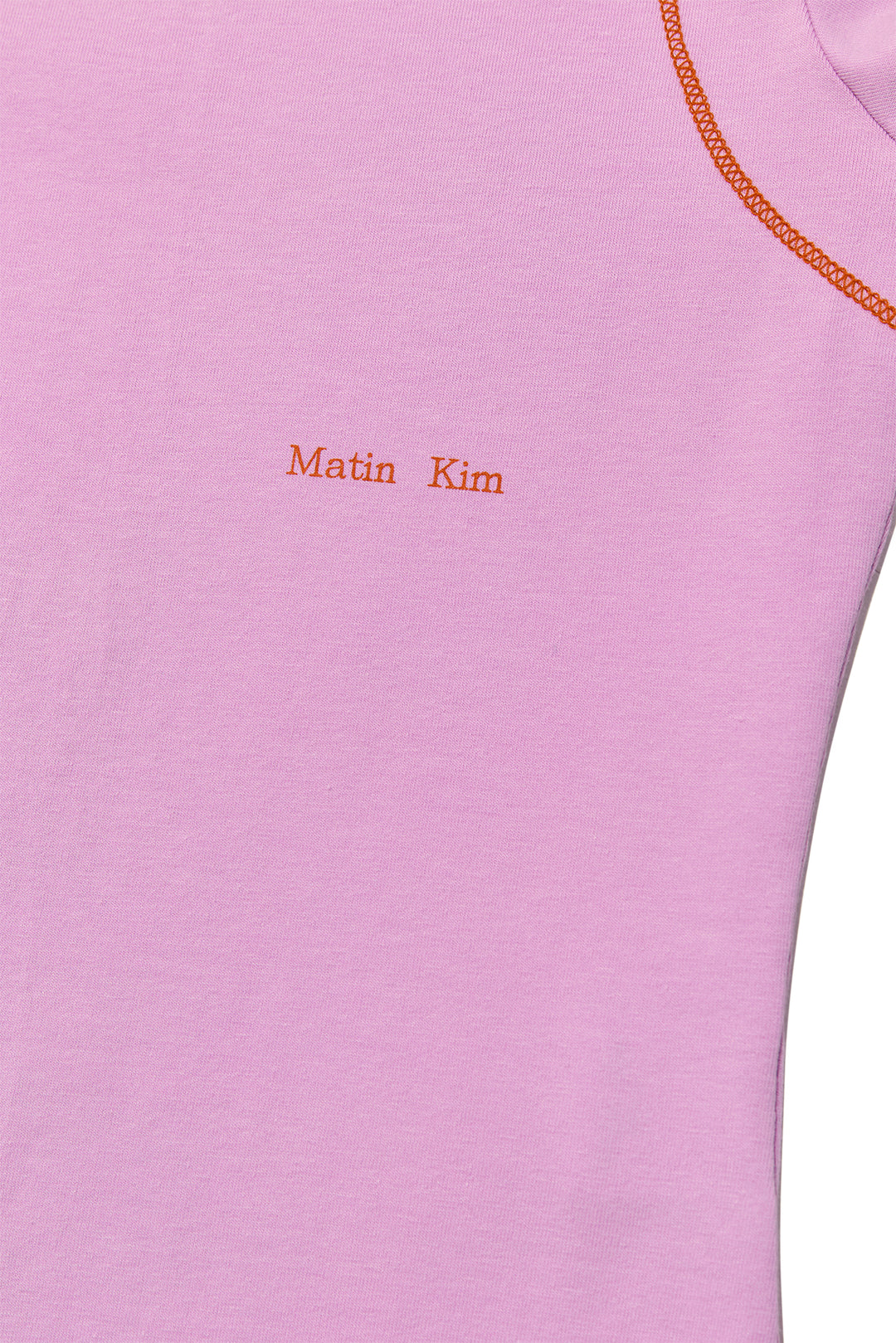 Matin Kim Stitch Point Small Logo Top — Pink