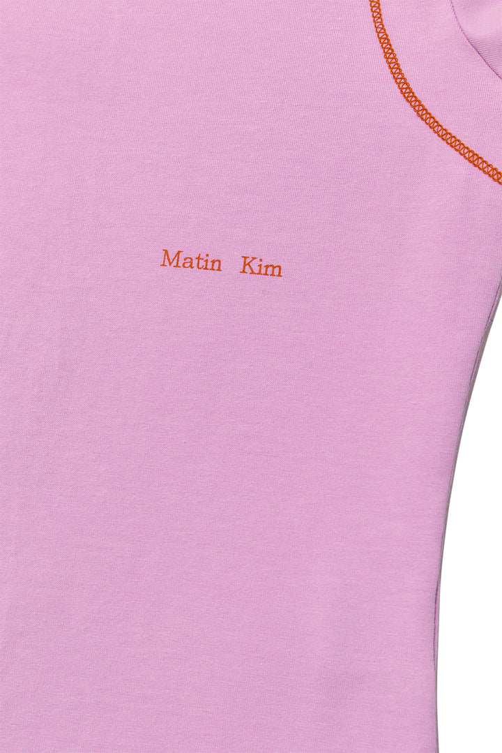 Matin Kim Stitch Point Small Logo Top — Pink