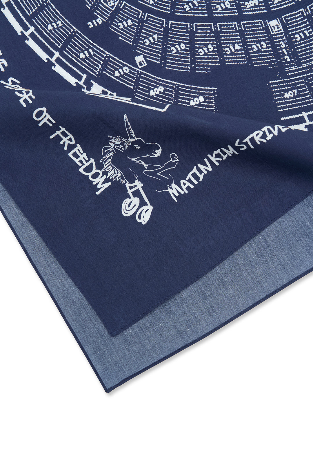 Matin Kim Logo Festa Bandana — Navy blue