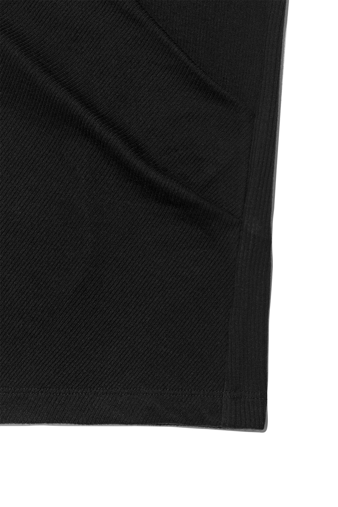Matin Kim Unbalance Tuck Sleeveless Top — Black