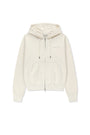 Matin Kim Back Logo Essential Zip Hoodie — Ivory
