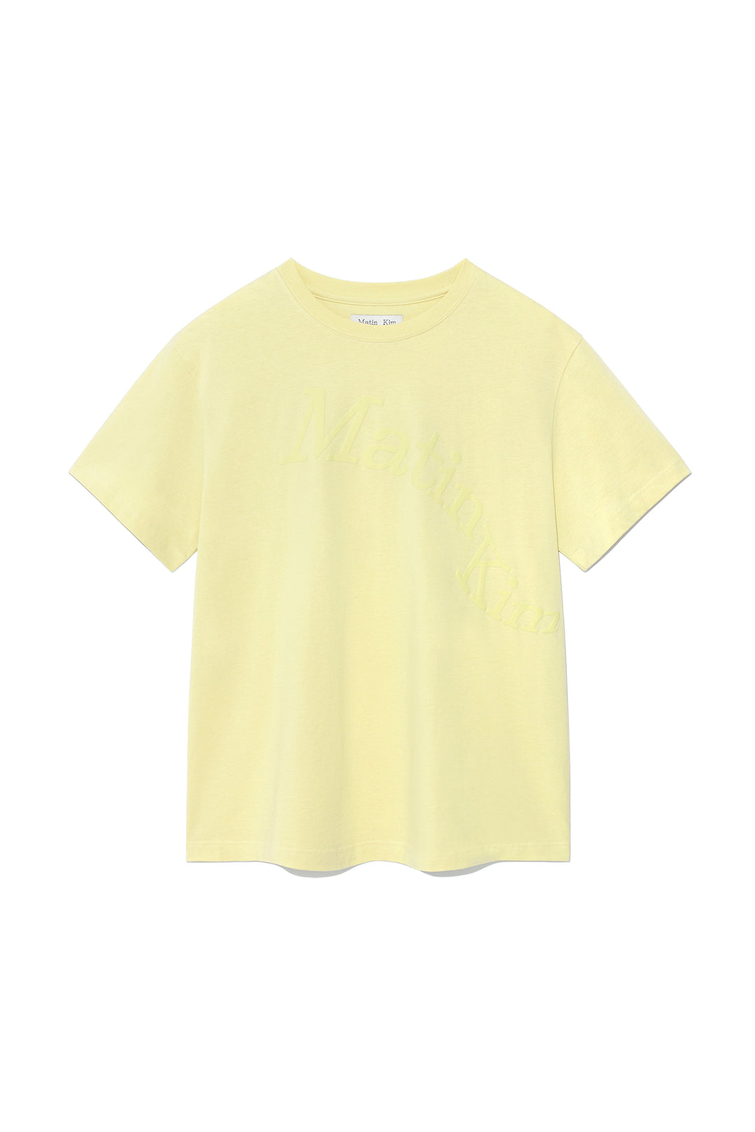 Matin Kim Wave Printing Logo Top — Yellow