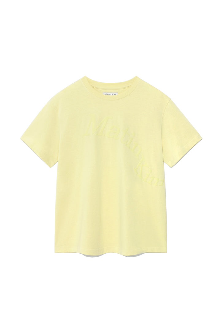 Matin Kim Wave Printing Logo Top — Yellow