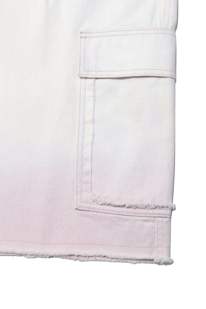 Matin Kim Color Brush Bermuda Denim Cargo — Pink