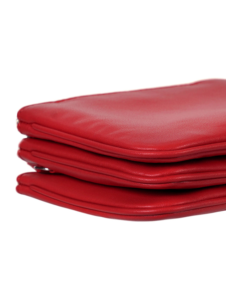 Stand Oil Cookie Accordion Bag — Red
