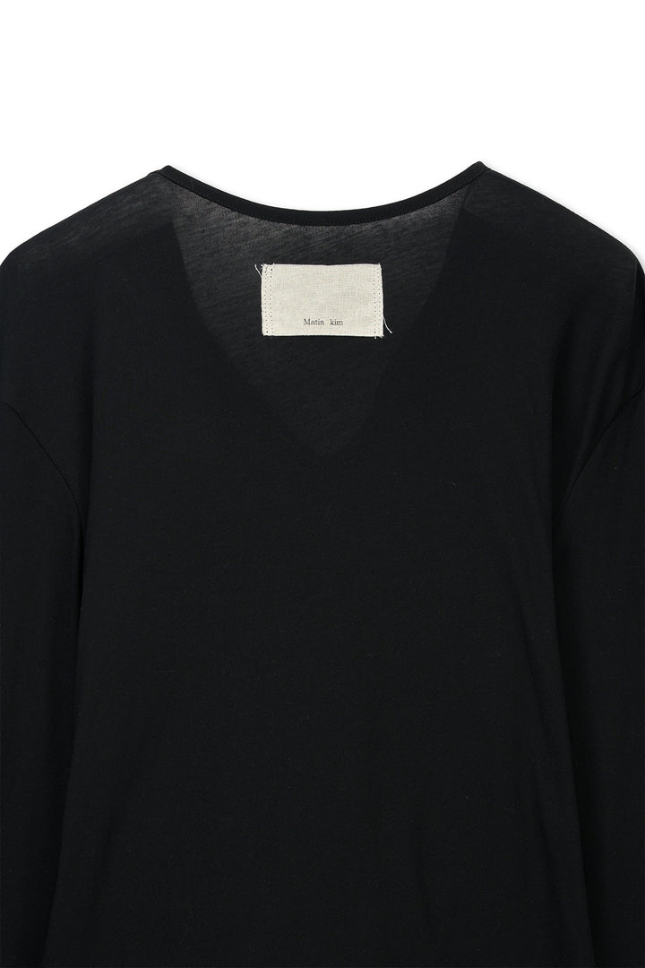 Matin Kim Tied Drapery Top — Black