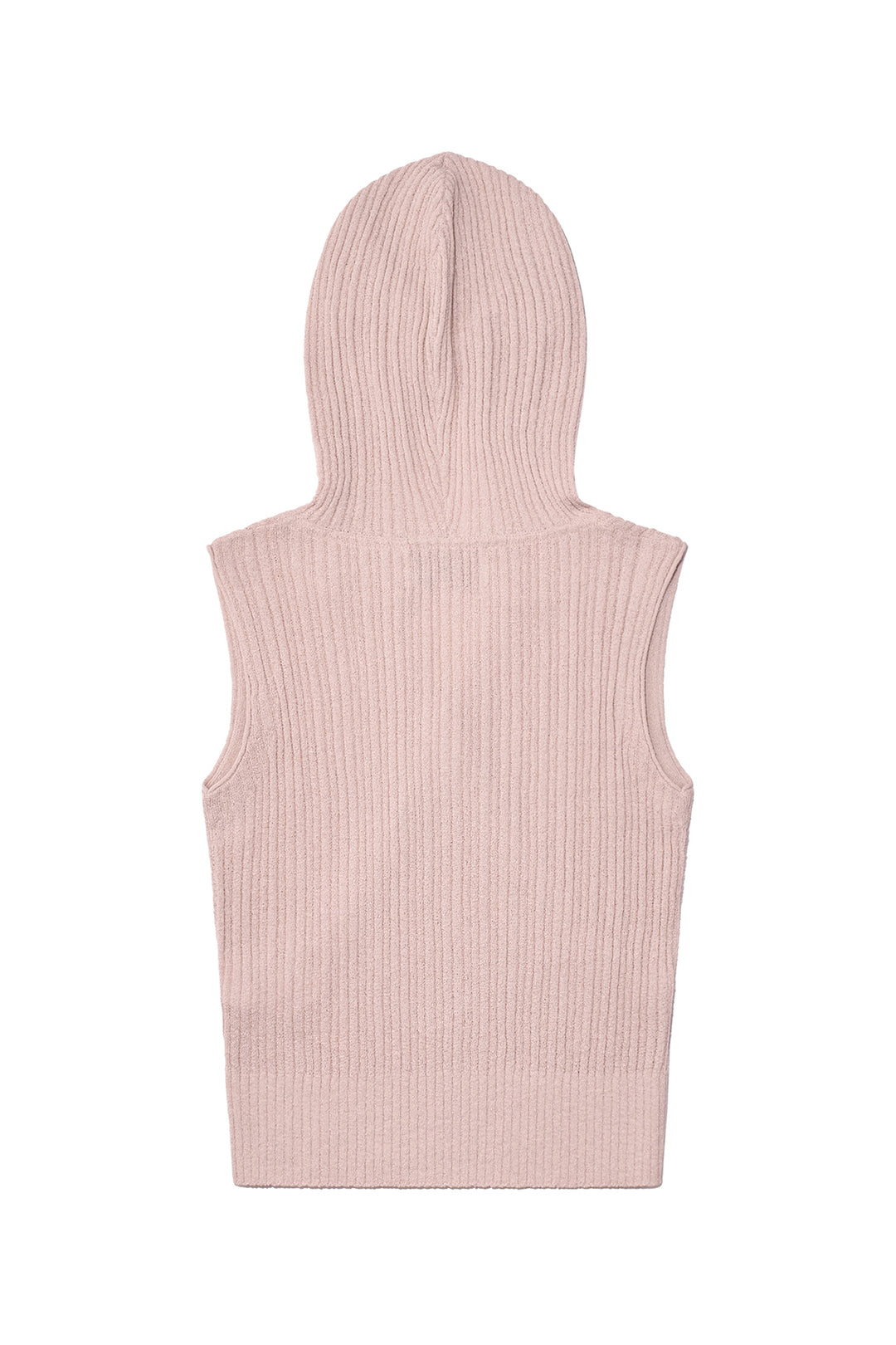 Matin Kim Wrap Sleeveless Knit Hoody in Light — Pink