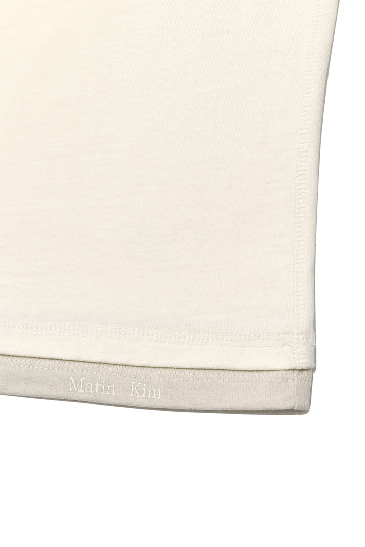 Matin Kim Color Point Layered Top — Ivory