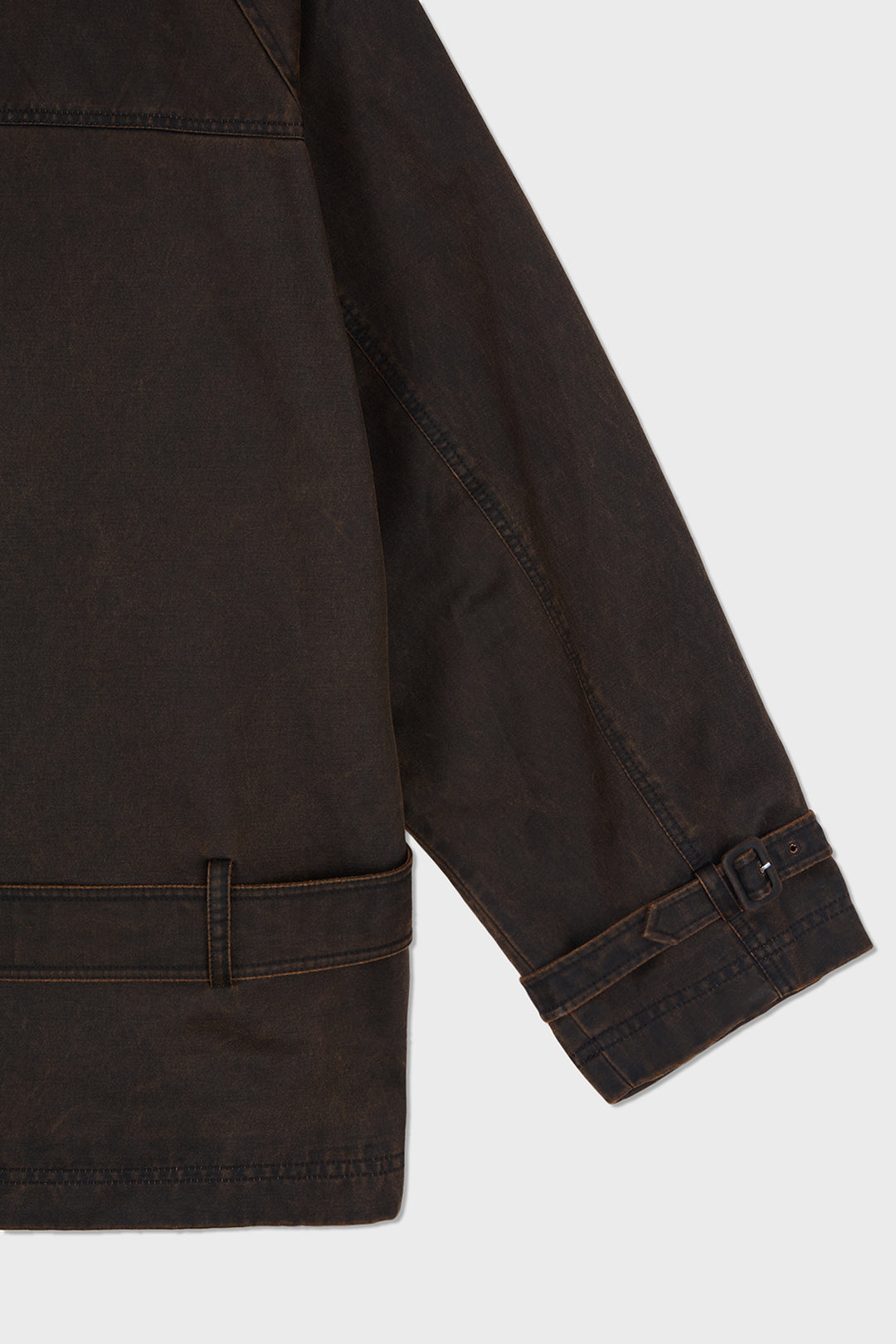KIMMATIN Washed Trench Jacket — Brown
