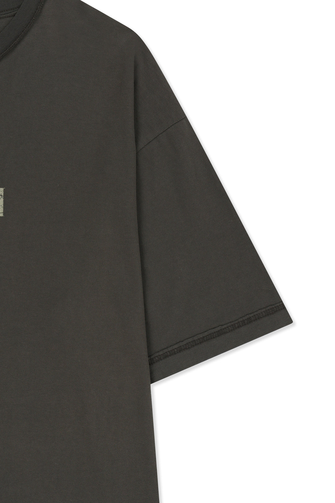 Matin Kim Vintage Lettering Graffiti Top — Charcoal