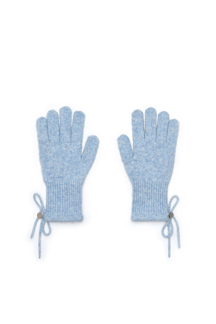 Matin Kim Ribbon Finger Hole Gloves — Light Blue