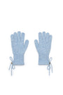 Matin Kim Ribbon Finger Hole Gloves — Light Blue