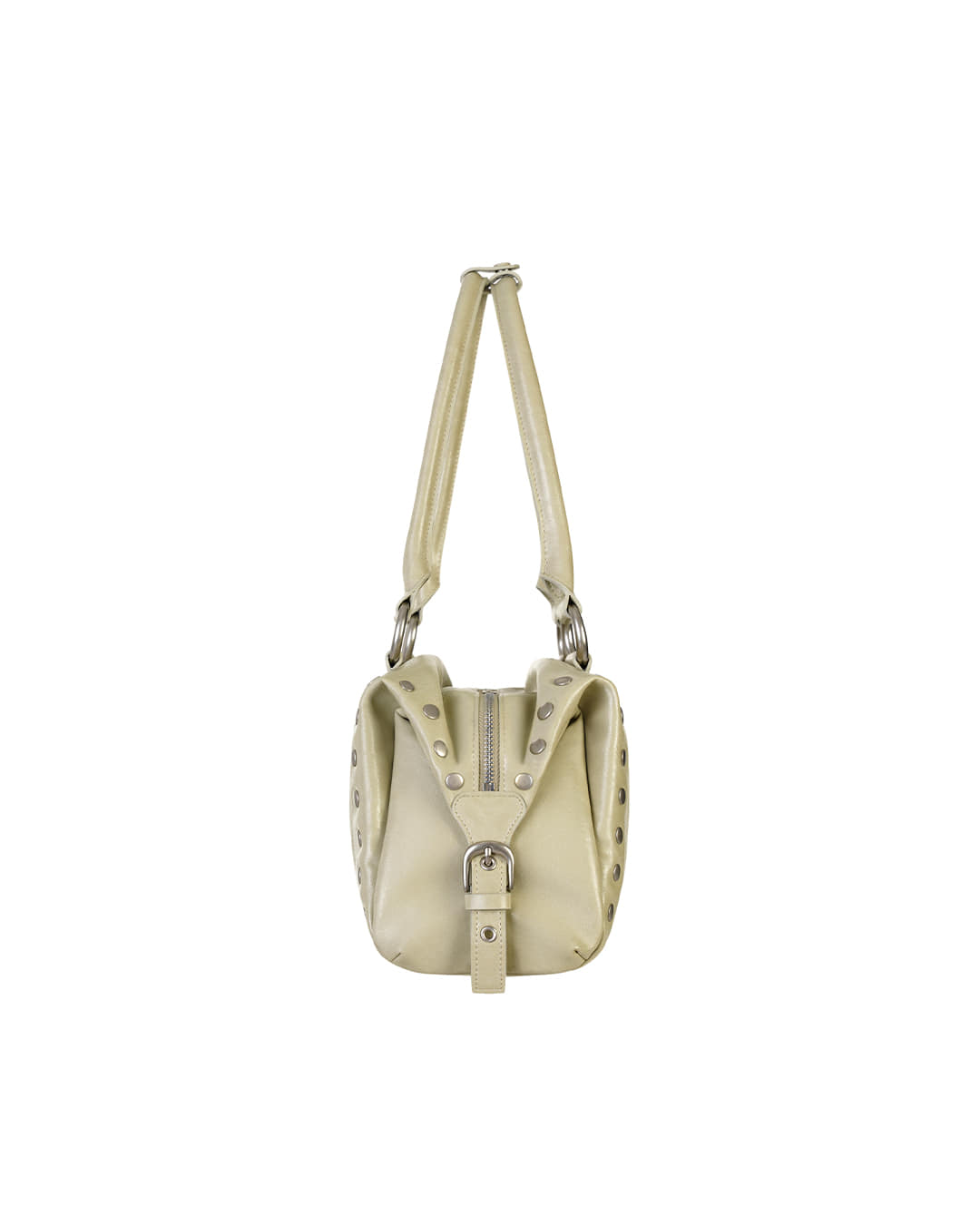 Stand Oil Zuni Bag — Washed Leather Crossbody — Stud Olive