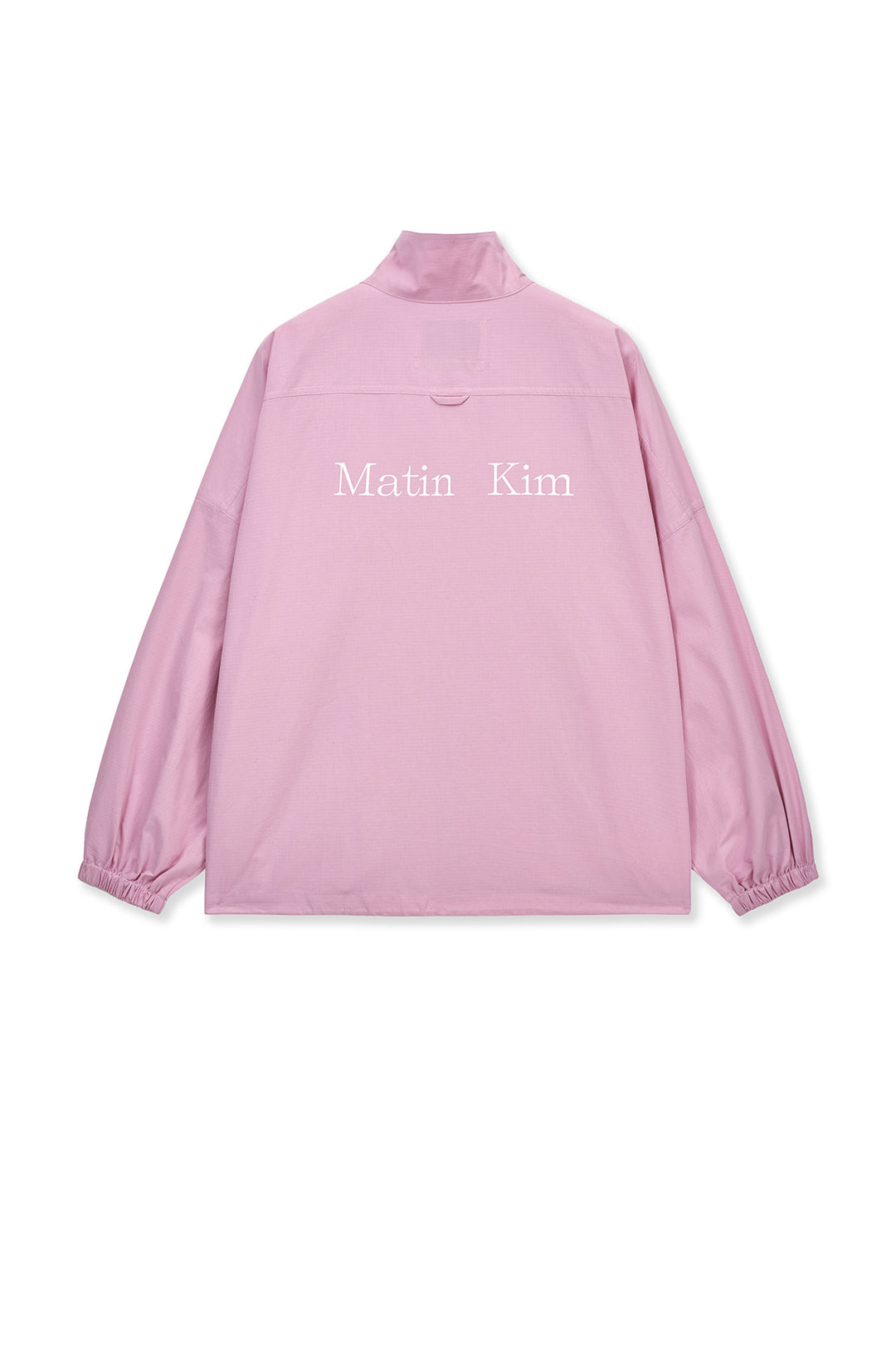 Matin Kim Back Logo High Neck Jumper — Pink