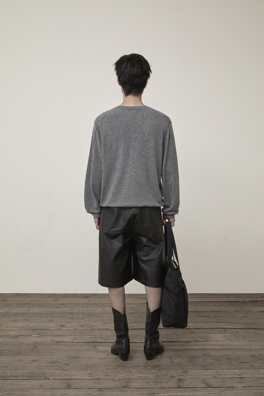 Matin Kim Cashmere Blended Round Knit — Gray