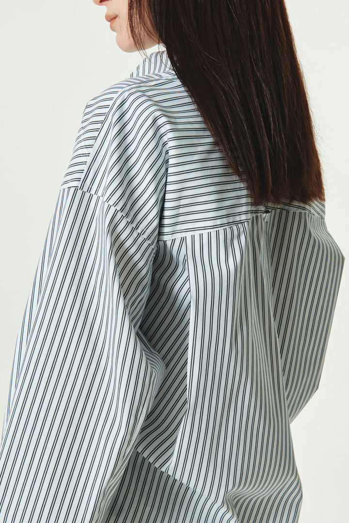 KIMMATIN Two Way Stripe Shirt — Black