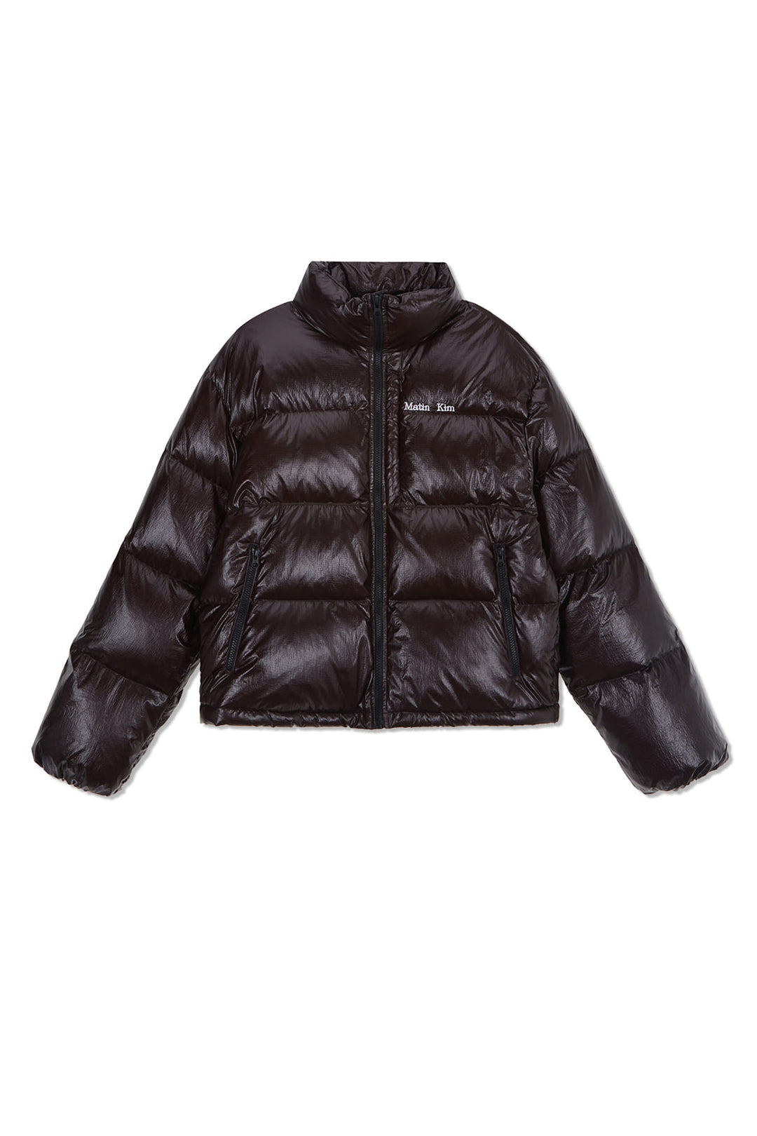 Matin Kim Small Logo Volume Down Jumper — Brown