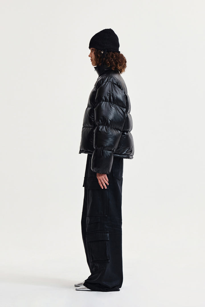 Matin Kim Small Logo Volume Down Jumper — Black