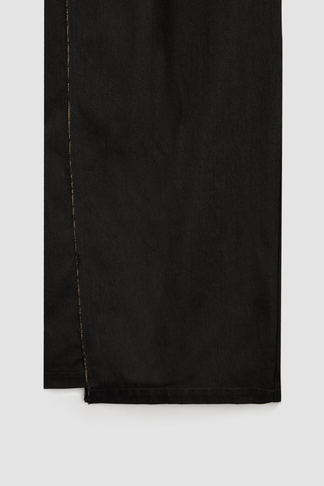 KIMMATIN Cutting Detail Wide Cotton Pants — Black