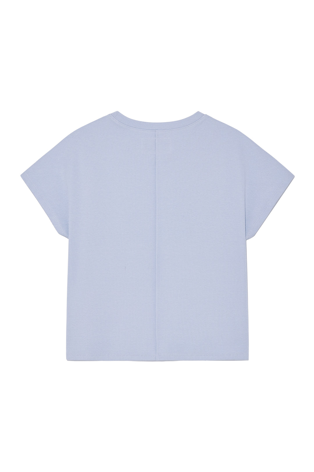 Matin Kim Pintuck Layered Slim Crop Top — Light Blue
