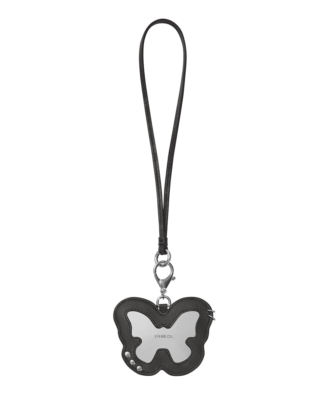 Stand Oil Fleeting Mirror Keyring — Black