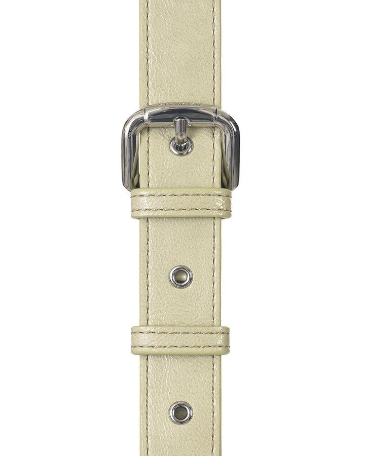 Stand Oil Tickle Bag — Glossy Half-Moon Crossbody — Olive