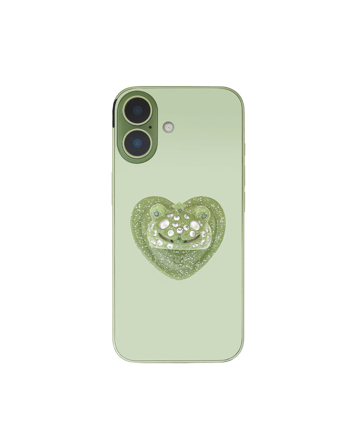 Stand Oil Princess Bear Grip Ring — Glitter Green