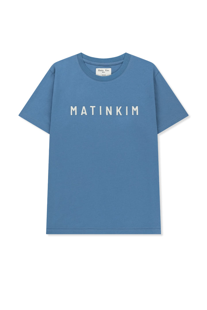 Matin Kim Applique Felt Logo Top — Blue