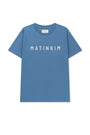 Matin Kim Applique Felt Logo Top — Blue