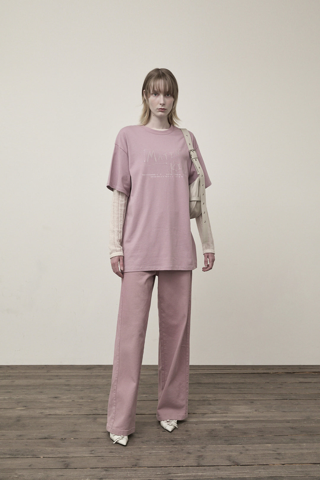 Matin Kim Doodle Logo Graphic Top Lilac