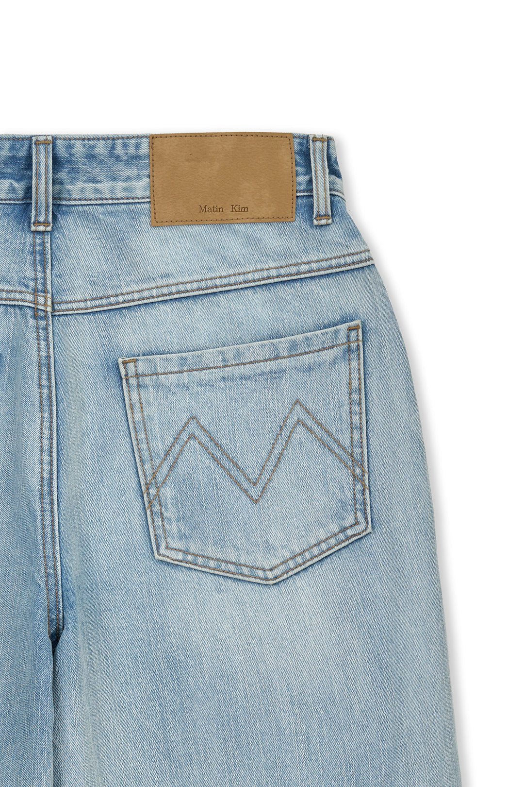 Matin Kim Panel Semi Wide Denim — Light Blue