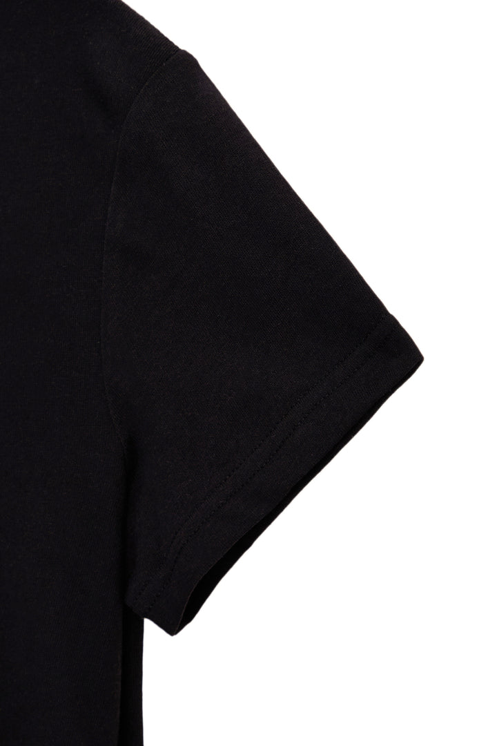 Matin Kim Stamp Logo Graphic Crop Top — Black