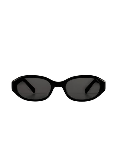 Stand Oil Day Glare Oval Sunglasses — Black