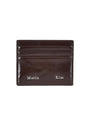 Matin Kim Steel Logo Card Wallet — Brown