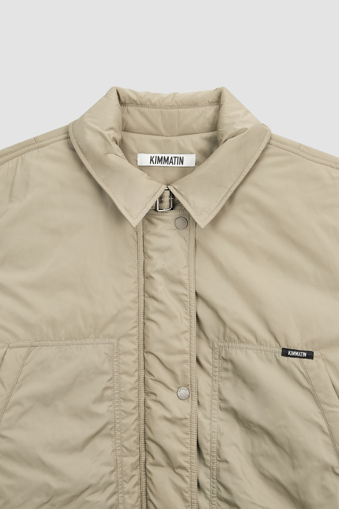 KIMMATIN Padded Nylon Work Jumper in Light — Khaki