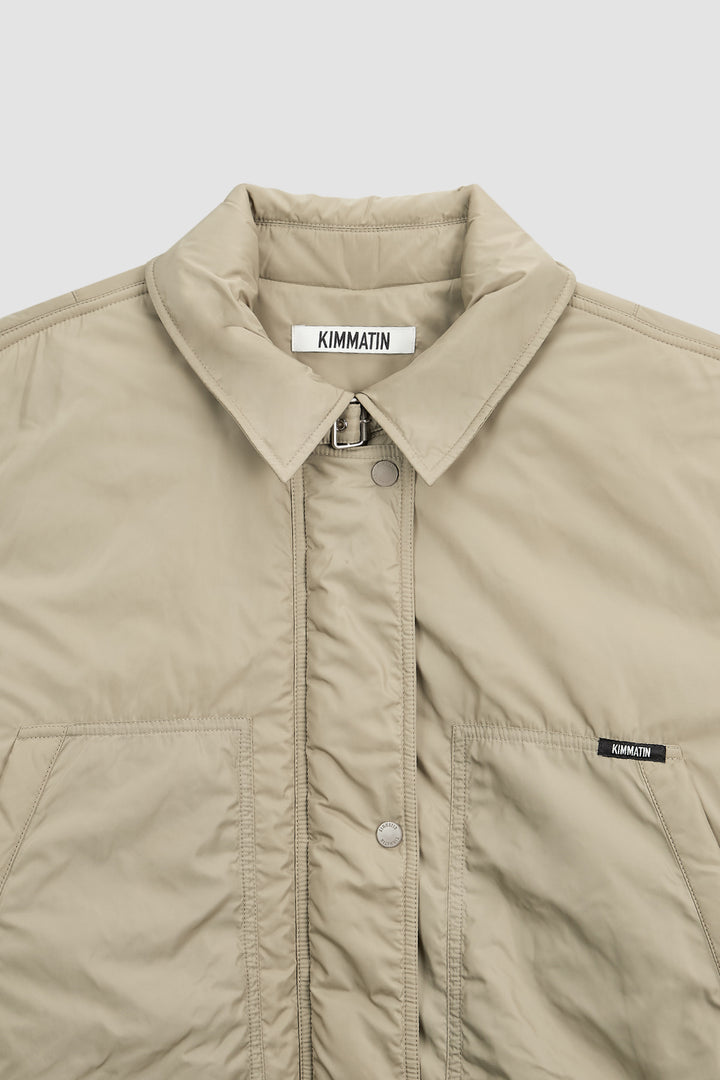 KIMMATIN Padded Nylon Work Jumper in Light — Khaki