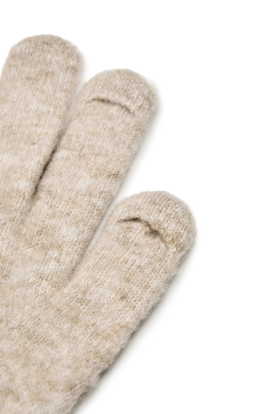 Matin Kim Boucle Knit Gloves — Beige