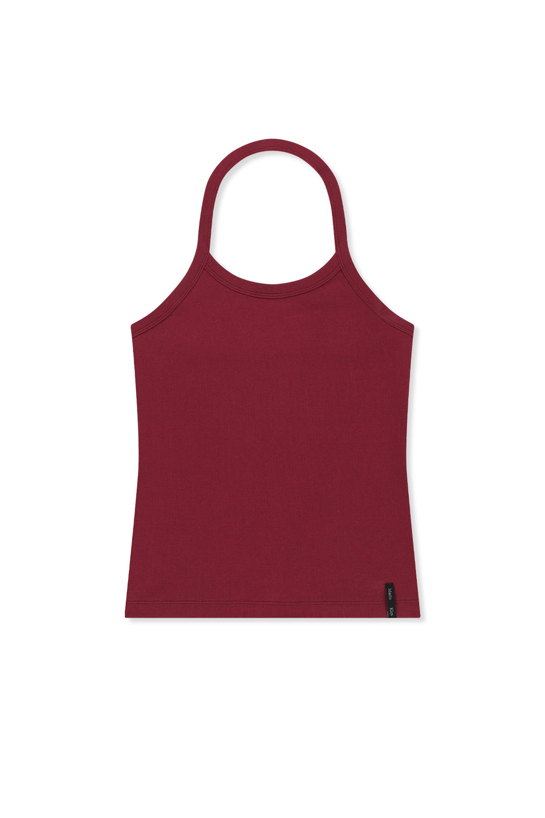 Matin Kim Label Detail Halter Tank — Wine