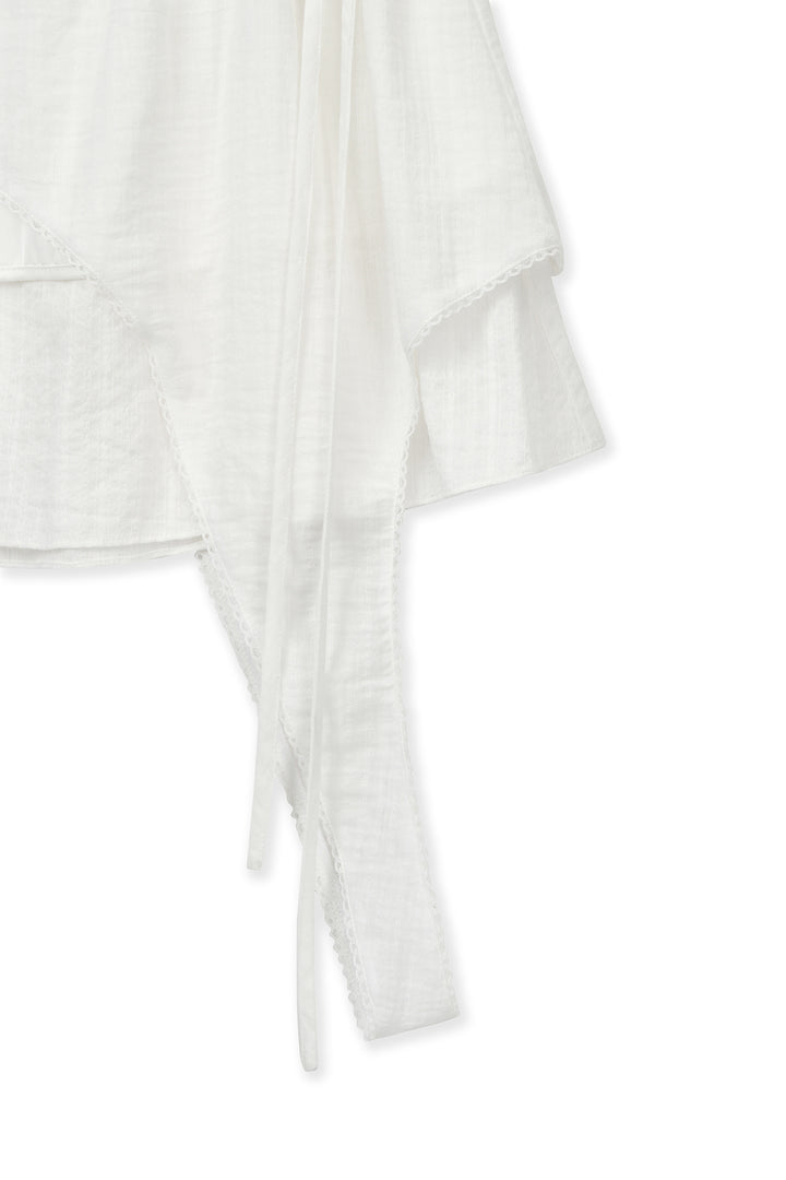 Matin Kim Multi Panel Layered Skirt — White