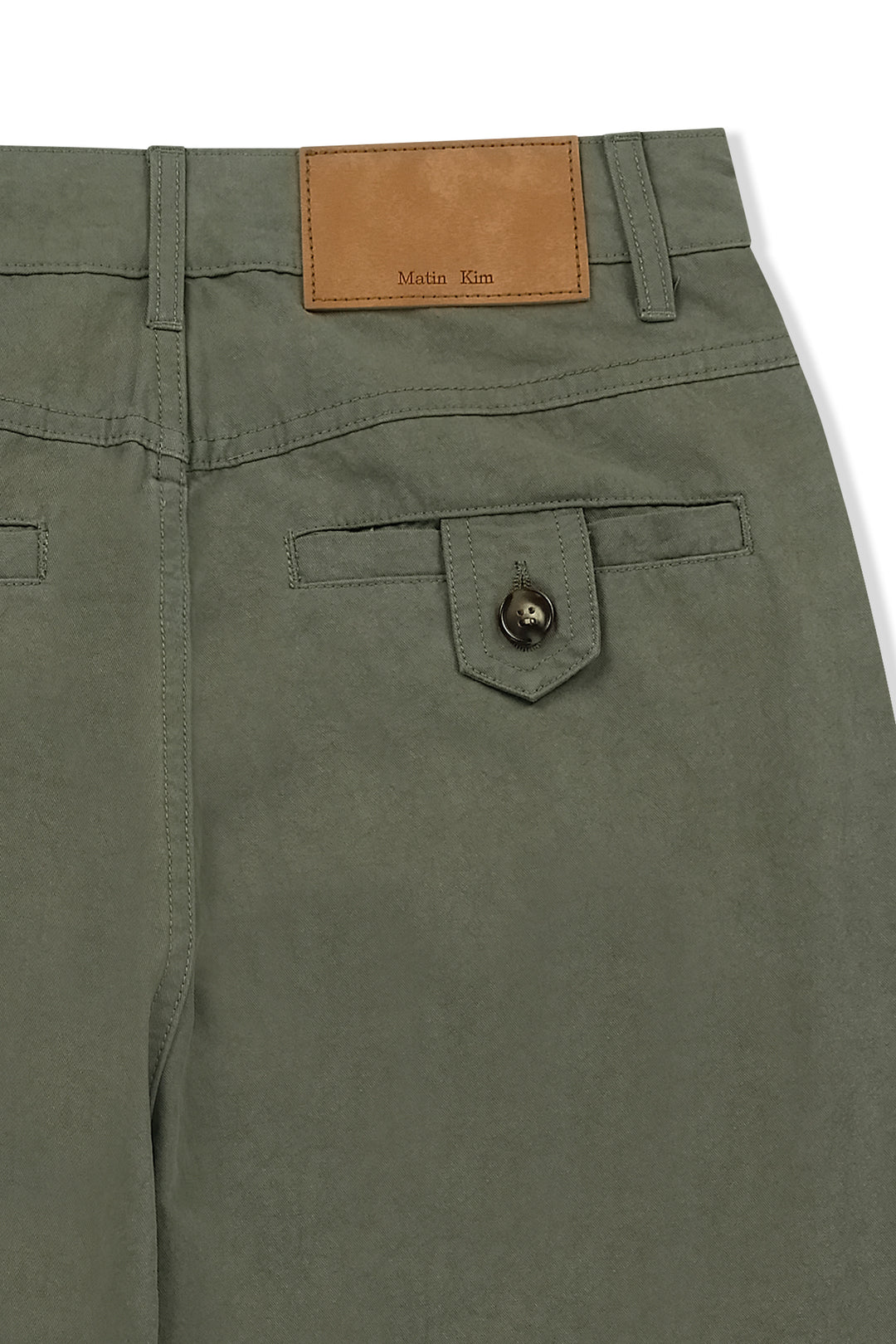 Matin Kim Stud Point Color Denim Pants — Khaki