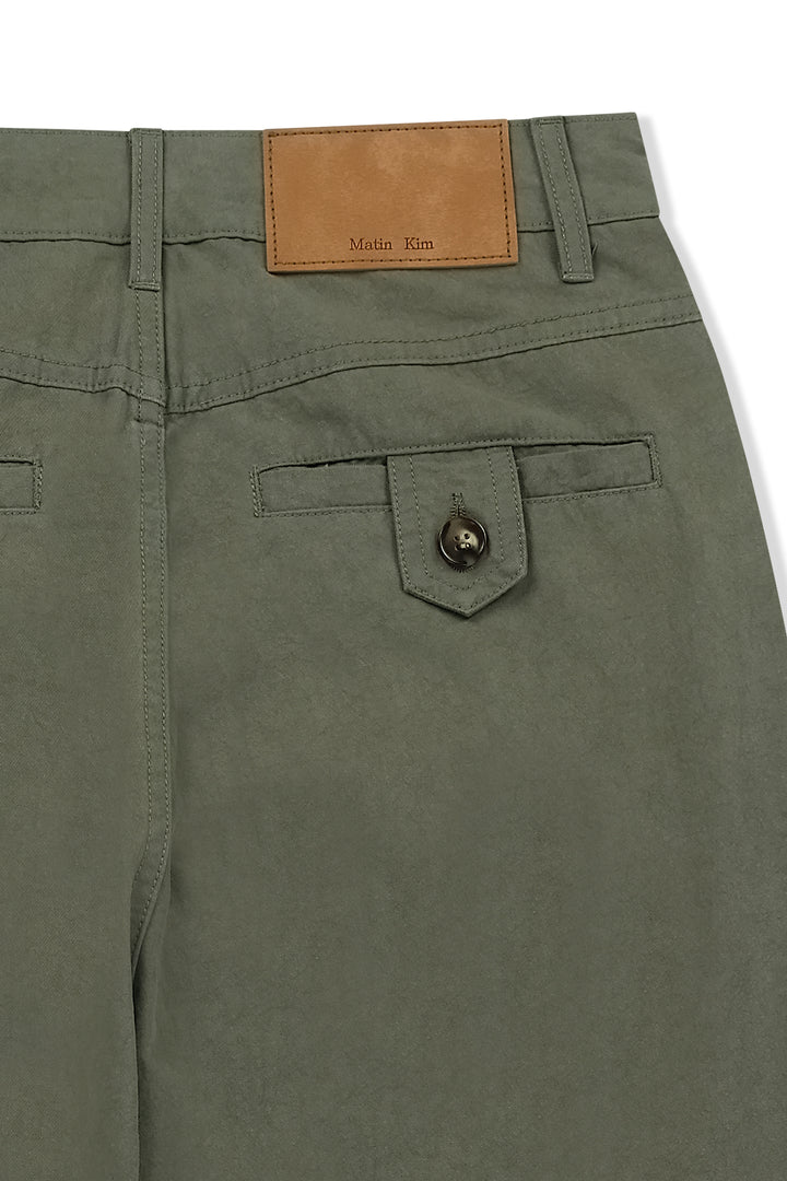 Matin Kim Stud Point Color Denim Pants — Khaki