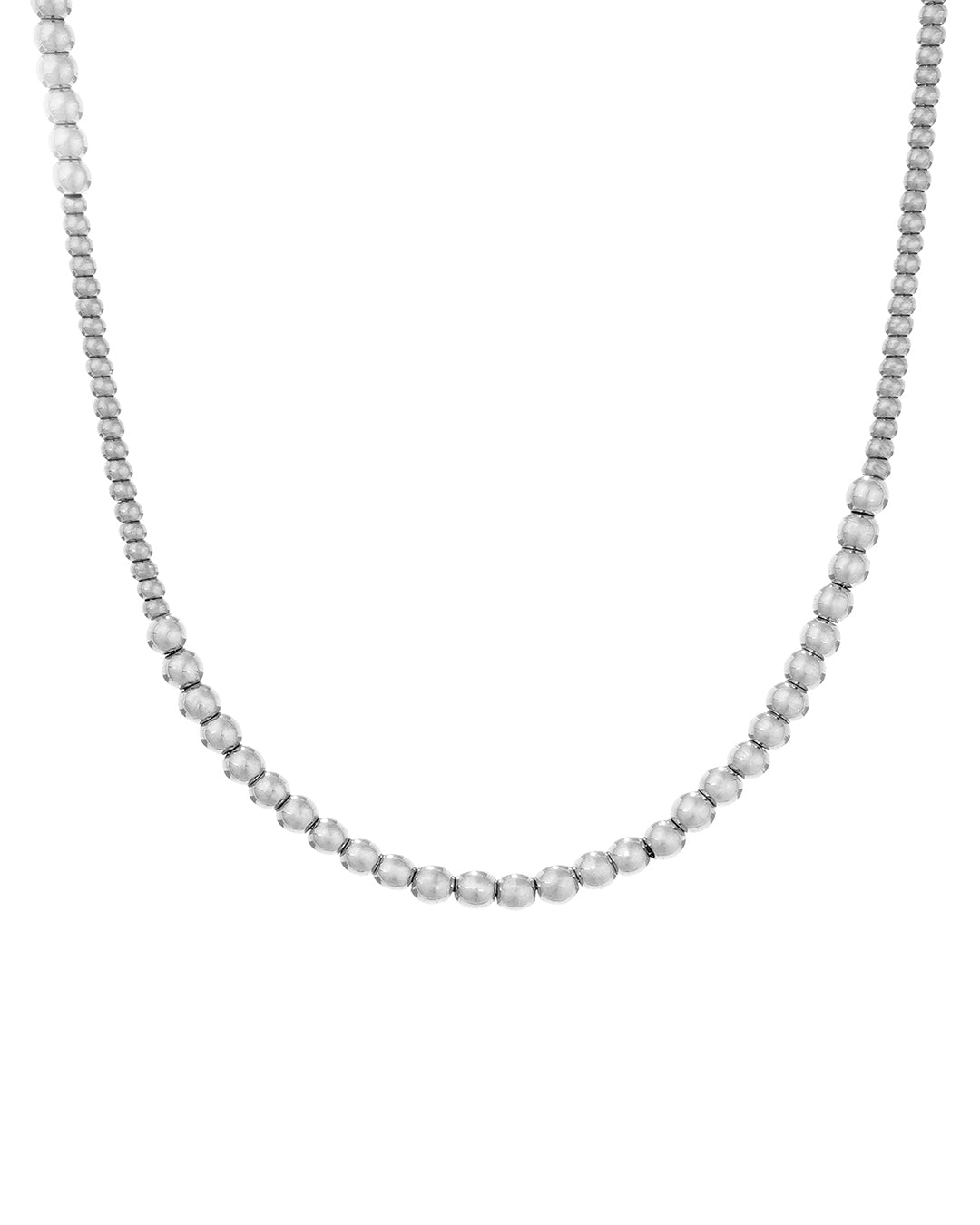 Stand Oil Ball Chain Mix Necklace — Silver