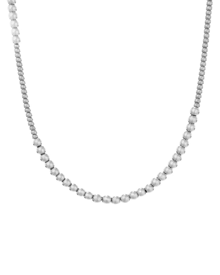 Stand Oil Ball Chain Mix Necklace — Silver