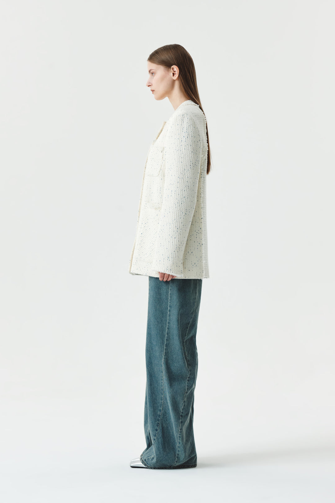 KIMMATIN Line Point Drapery Denim — Blue