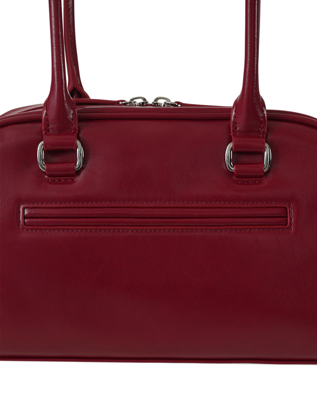 Stand Oil Chubby Bag — Glossy Bowling Crossbody — Red wine