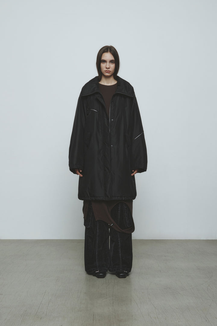 KIMMATIN Highneck Oversize Padded Jumper — Black