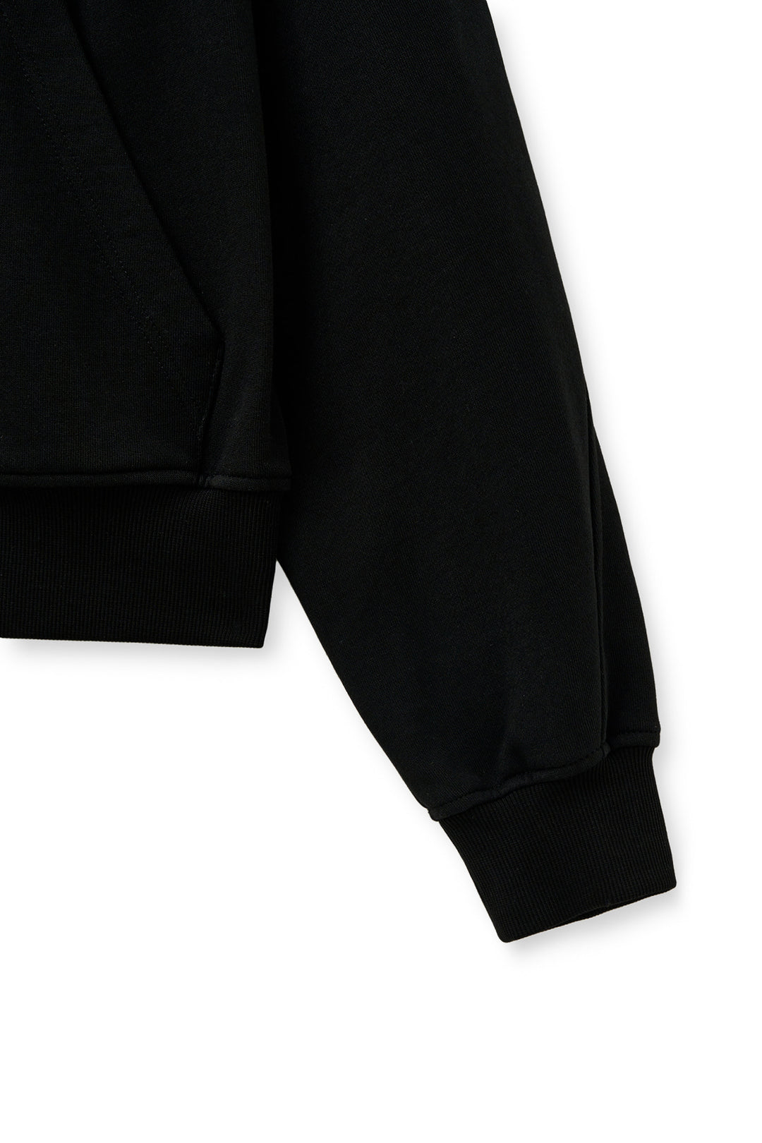 Matin Kim Drawstring Point Zip Up Hoody — Black