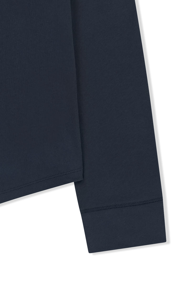 Matin Kim Asymmetric Button Closure Top — Navy blue